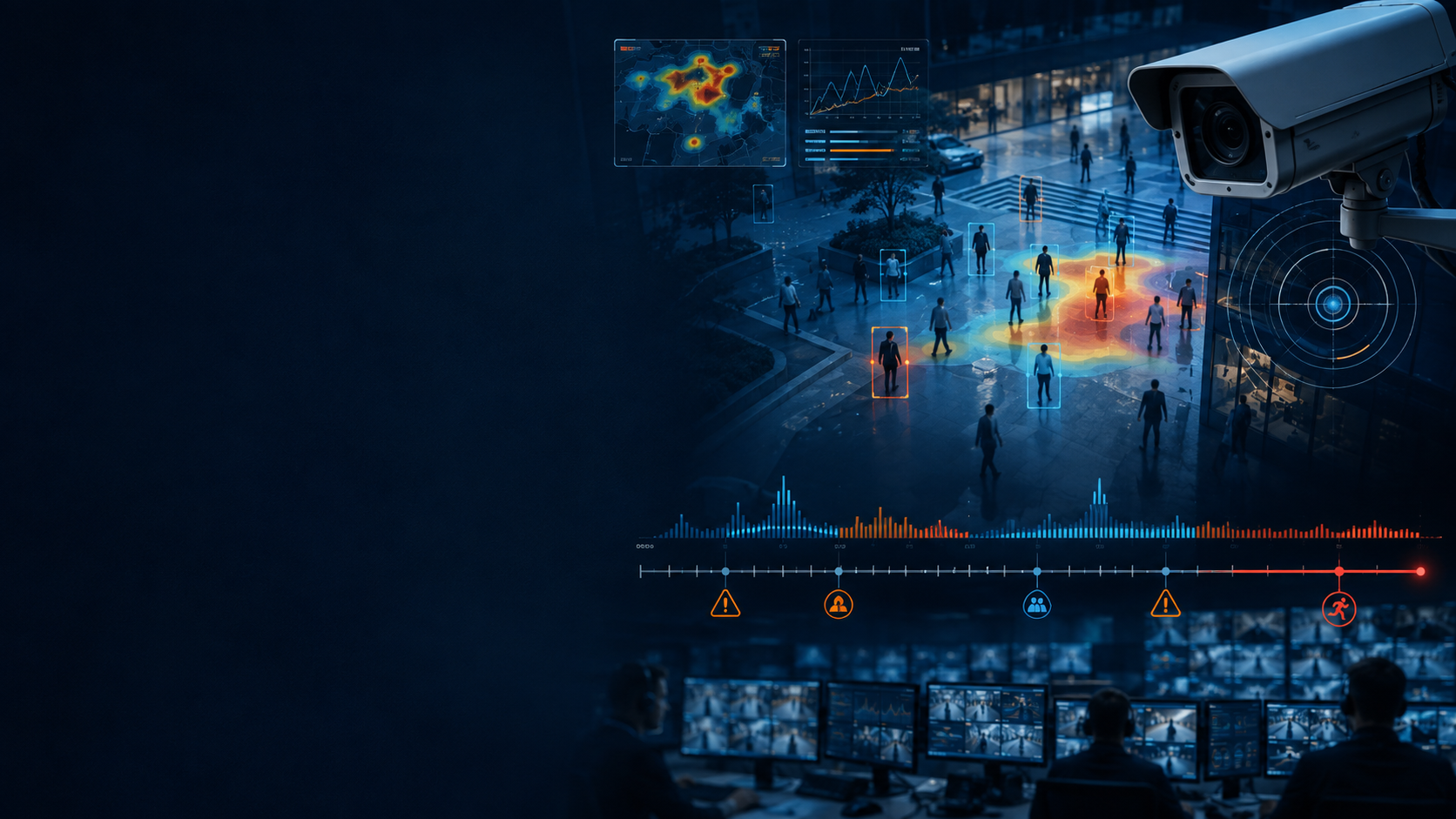 AI video analytics detecting activity in monitored areas